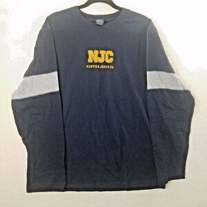 Nautica nwt navy men's‎ xxl/ttg 100% cotton embroidered crew neck long sleeve